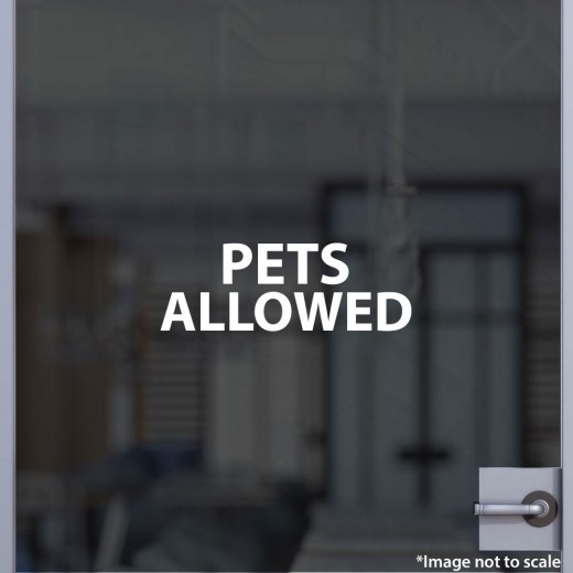 Pets Allowed Decal